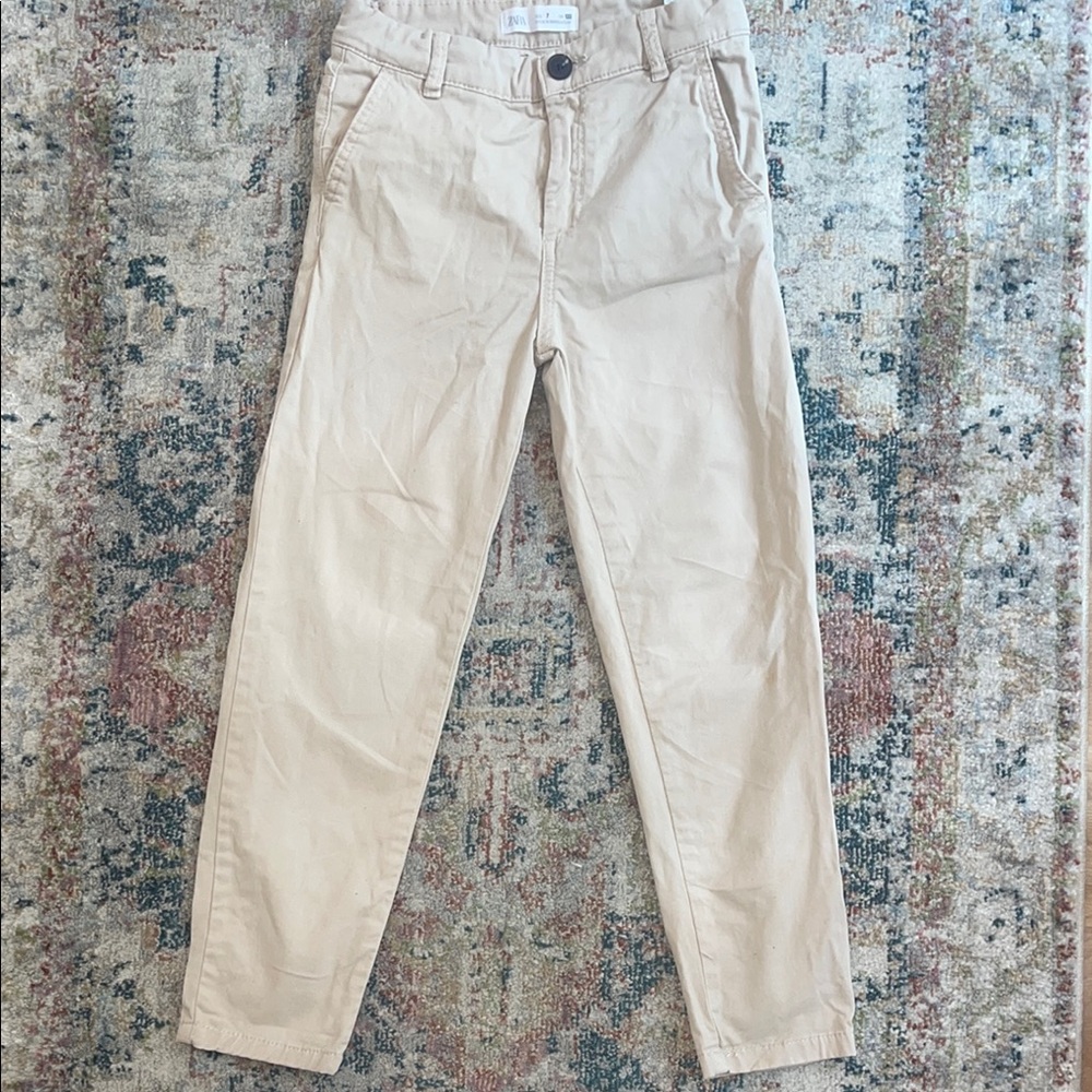Zara Tan Formal Pants Straight Leg